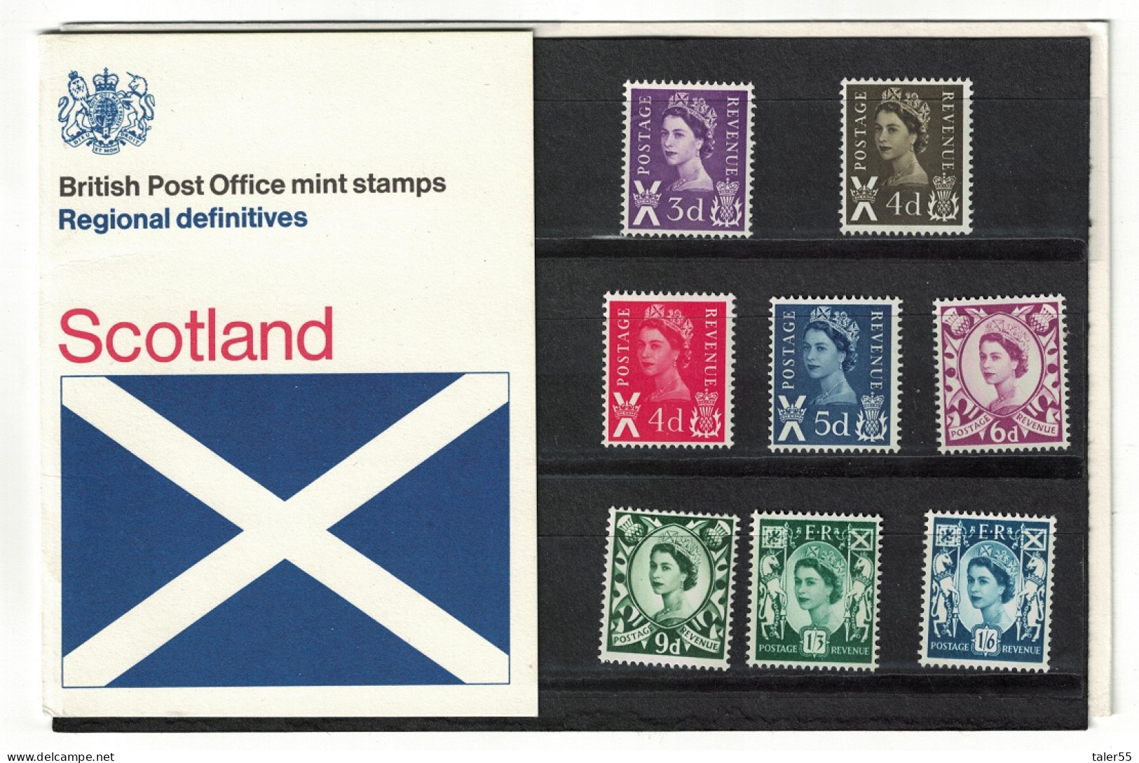 Great Britain SCOTLAND Regional Definitives Pres. Pack No. 23 1970 SG#S7-S13 - Unused Stamps