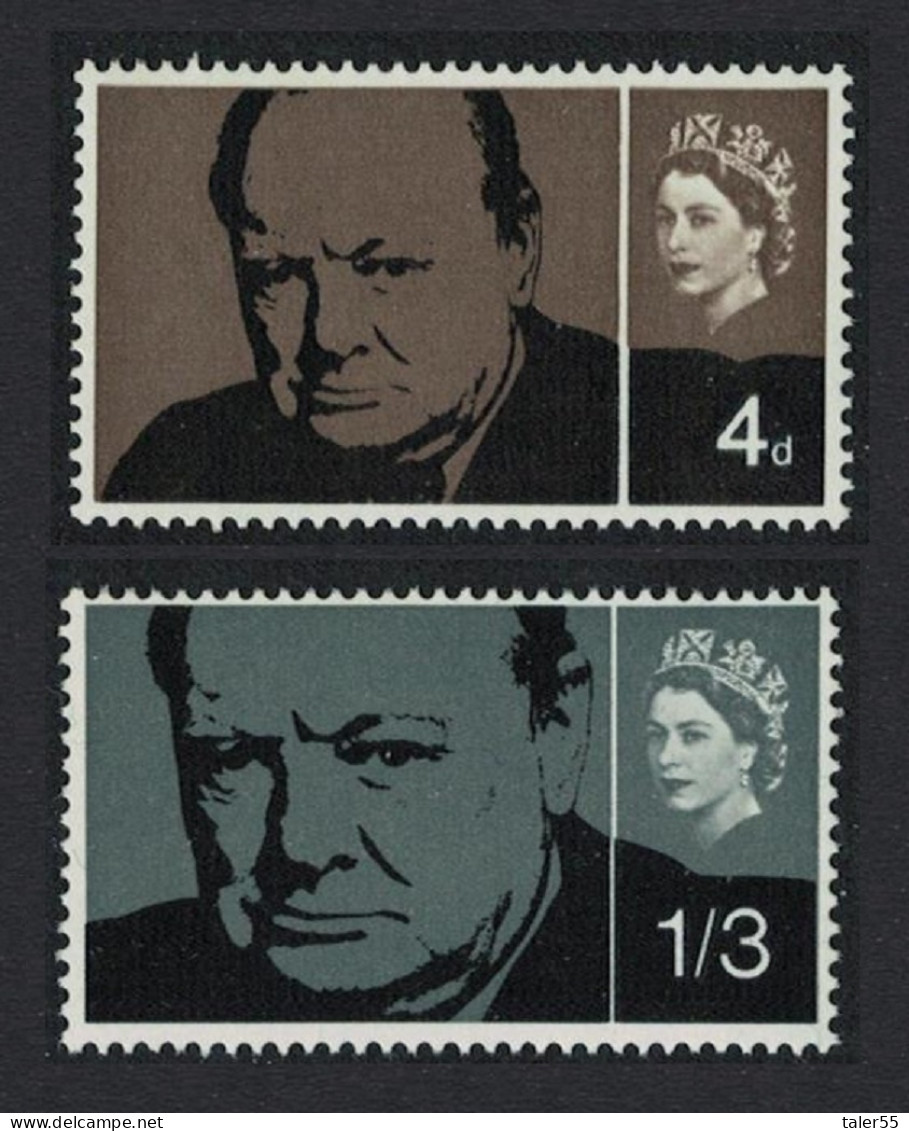 Great Britain Churchill Commemoration 2v 1965 MNH SG#661-662 - Unused Stamps