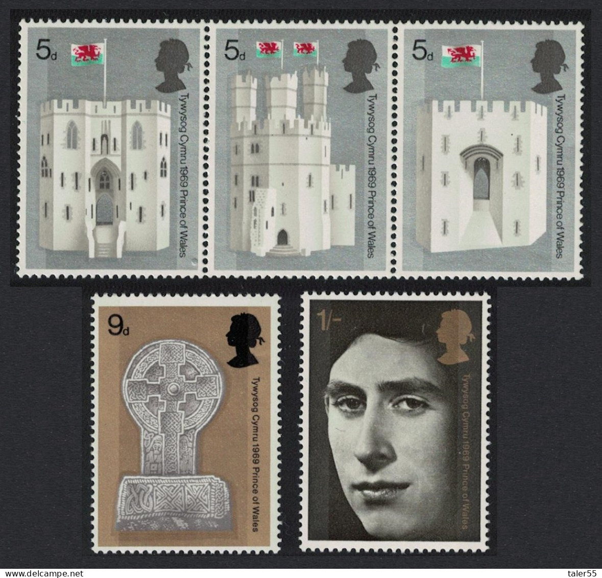 Great Britain Investiture Of The Prince Of Wales 5v 1969 MNH SG#802-806 Sc#597-599 - Nuovi