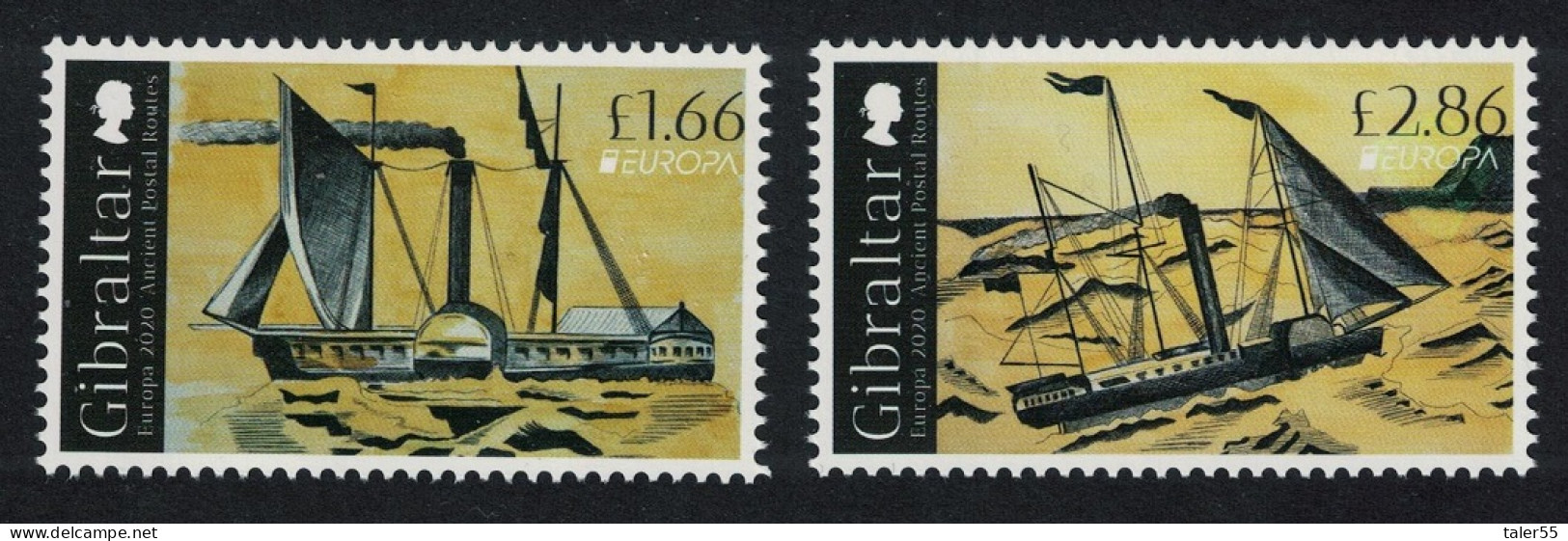 Gibraltar 19th-century Packet Ships 2v 2020 MNH SG#1898-1899 - Gibraltar