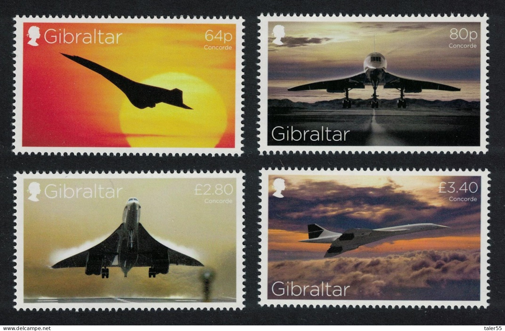 Gibraltar 50th Anniversary Of First Concorde Flight 4v FV£7.64 2019 MNH SG#1850-1853 - Gibraltar