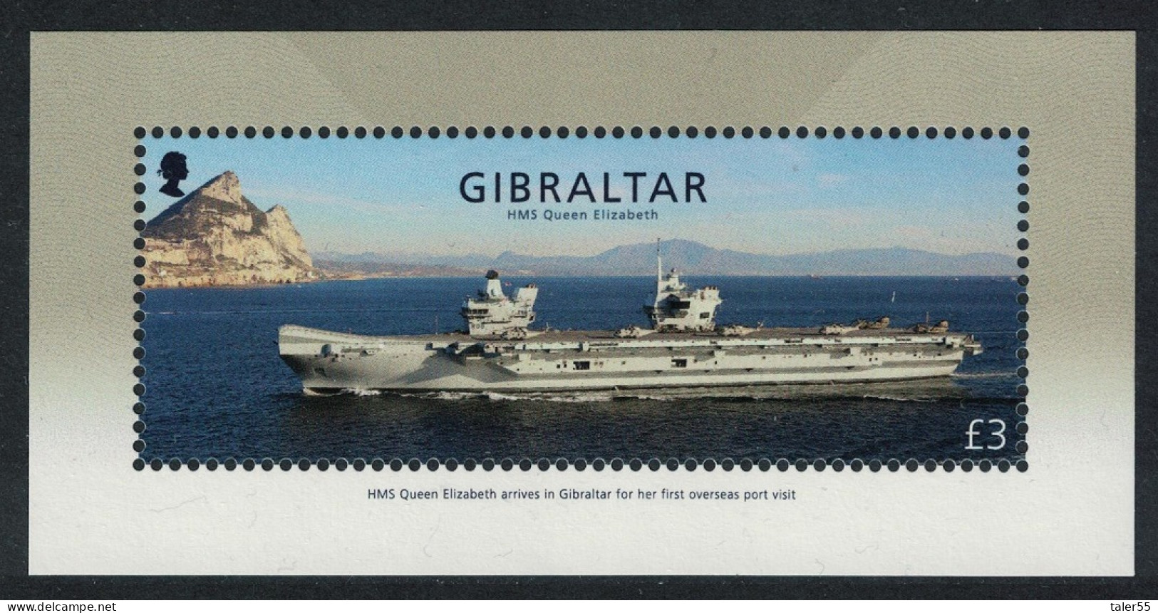 Gibraltar New Aircraft Carrier HMS 'Queen Elizabeth' MS 2018 MNH SG#MS1804 - Gibraltar