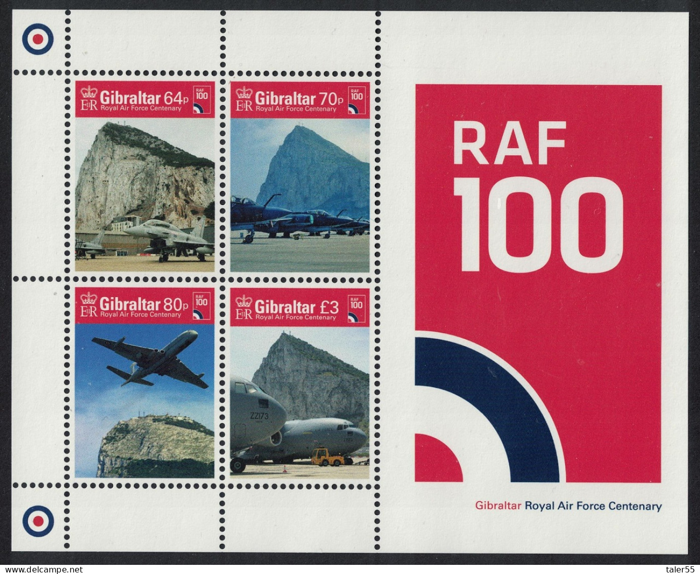 Gibraltar Centenary Of The RAF MS FV 5.14 2018 MNH SG#MS1813 - Gibilterra