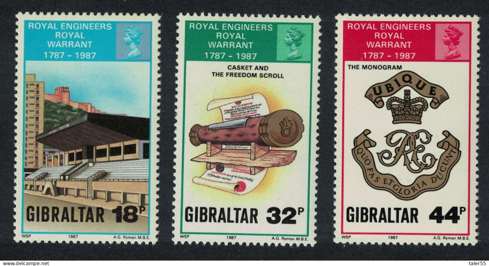 Gibraltar Royal Engineers 3v 1987 MNH SG#582-584 Sc#505-507 - Gibilterra