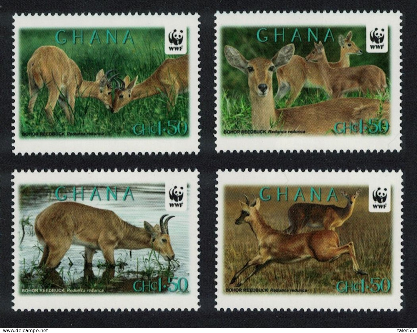 Ghana WWF Bohor Reedbuck 4v 2012 MNH SG#3802-3805 - Ghana (1957-...)