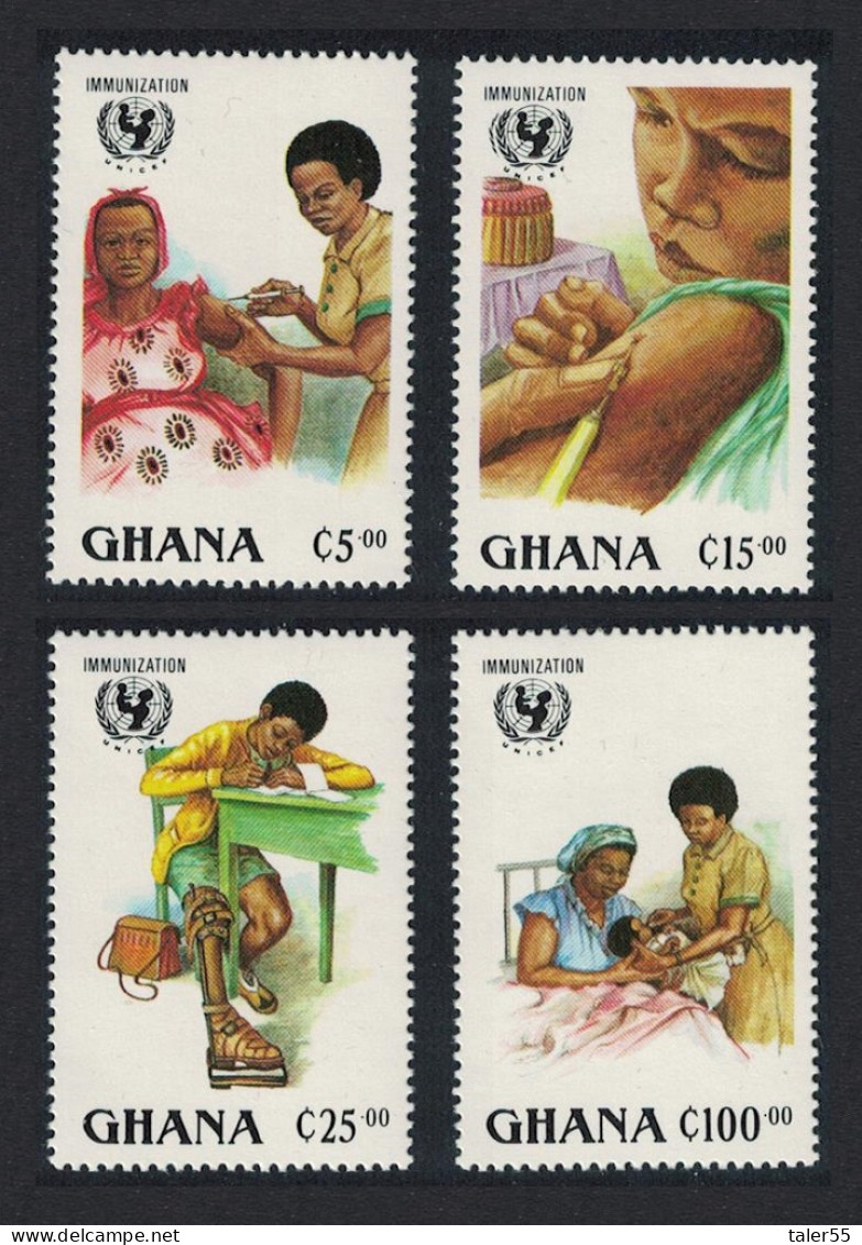 Ghana UNICEF Global Immunization Campaign 4v 1988 MNH SG#1234-1237 - Ghana (1957-...)