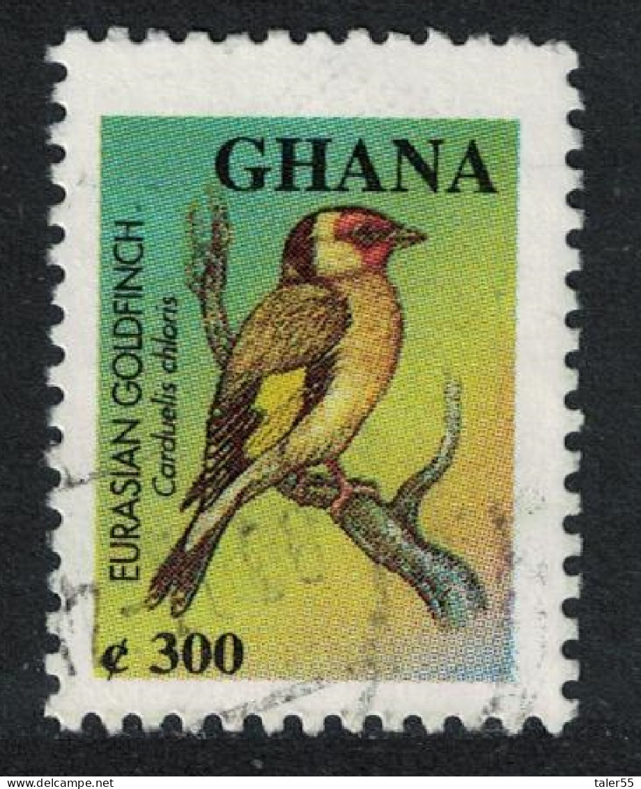 Ghana Eurasian Goldfinch 'Carduelis Chloris' Bird 300c RARR 2000 Canc SG#2157 MI#3121 Sc#2181A - Ghana (1957-...)