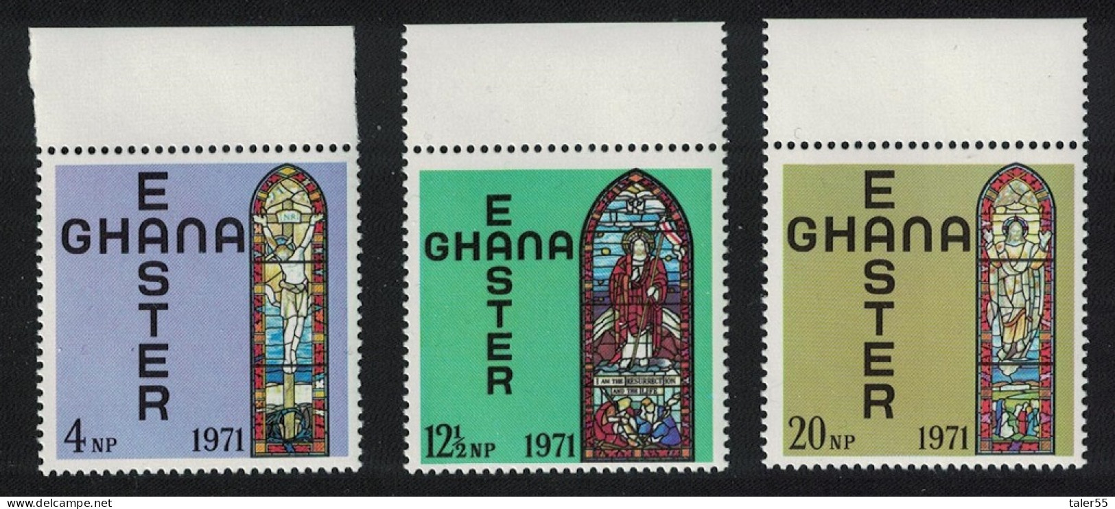 Ghana Easter 3v Top Margins 1971 MNH SG#600-602 - Ghana (1957-...)