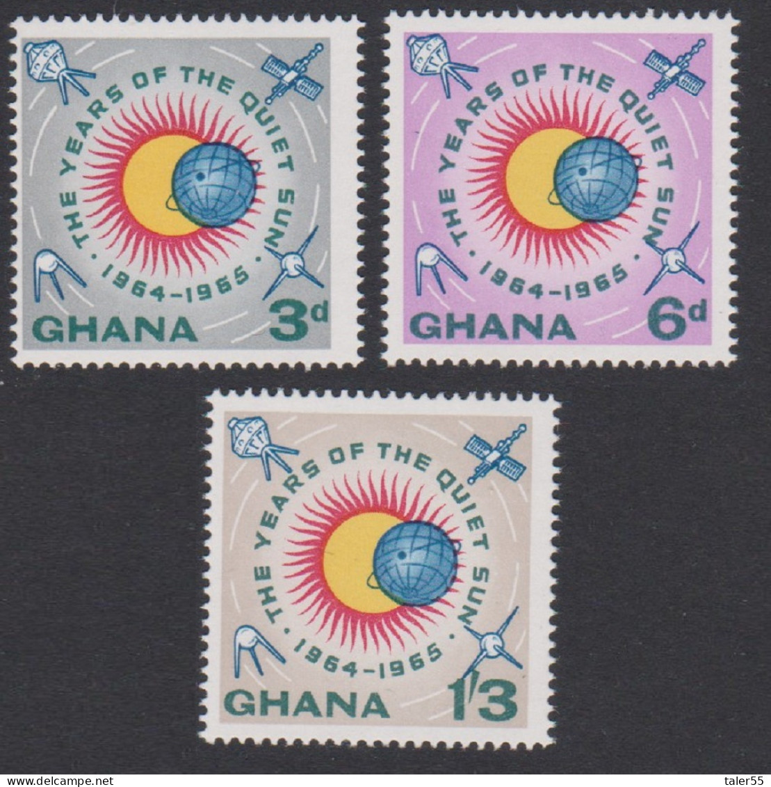Ghana International Quiet Sun Years 3v 1964 MNH SG#332-334 - Ghana (1957-...)