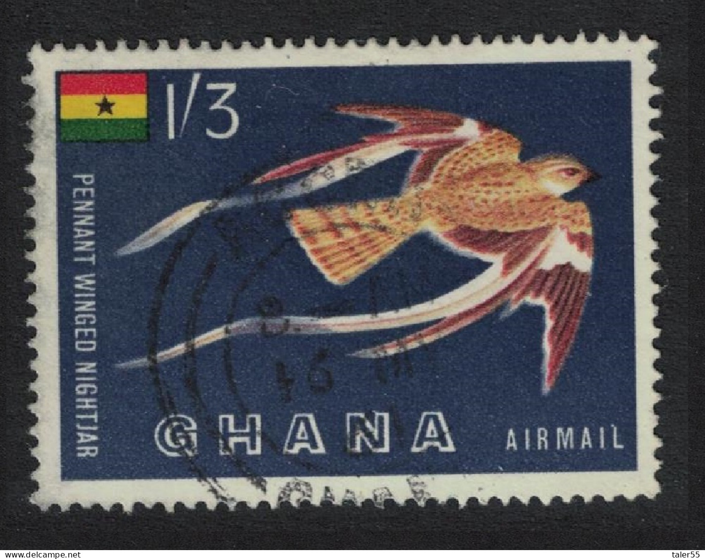 Ghana Pennant-winged Nightjar Bird 1959 Canc SG#226 MI#61 - Ghana (1957-...)