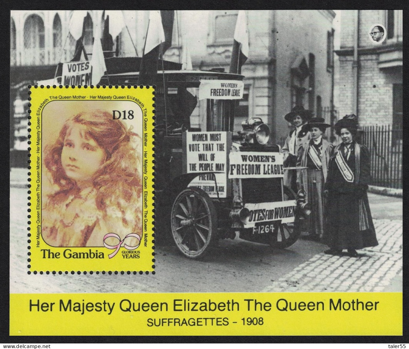 Gambia Queen Mother's 90th Birthday MS 1990 MNH SG#MS1063 - Gambia (1965-...)