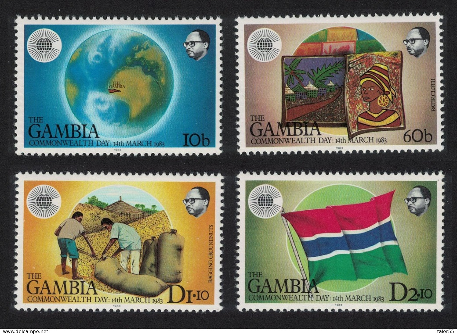 Gambia Flags Agriculture Commonwealth Day 4v 1983 MNH SG#488-491 - Gambia (1965-...)