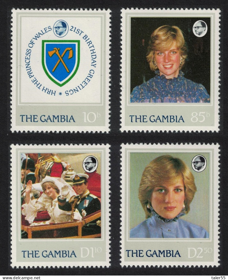 Gambia 21st Birthday Of Diana Princess Of Wales 4v 1982 MNH SG#476-479 - Gambie (1965-...)