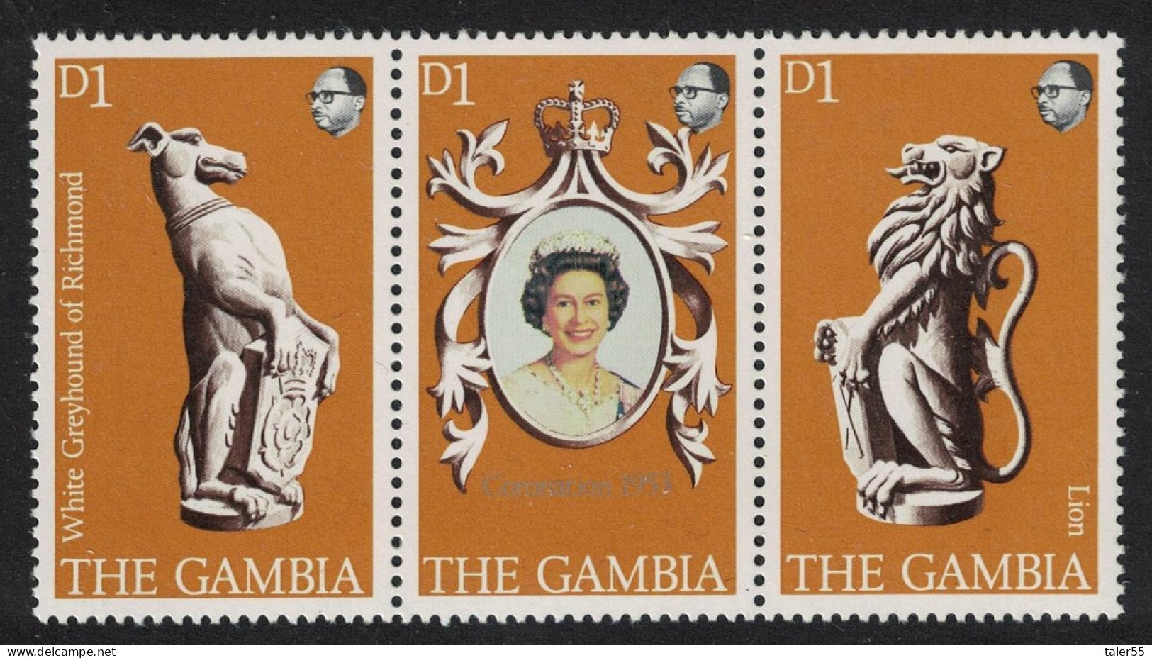 Gambia 25th Anniversary Of Coronation 3v 1978 MNH SG#397-399 - Gambia (1965-...)