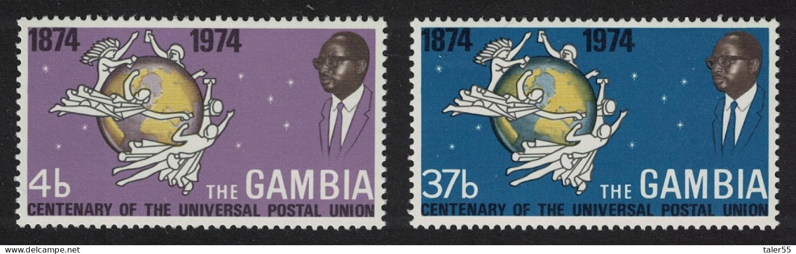 Gambia Centenary Of UPU 2v 1974 MNH SG#318-319 - Gambie (1965-...)