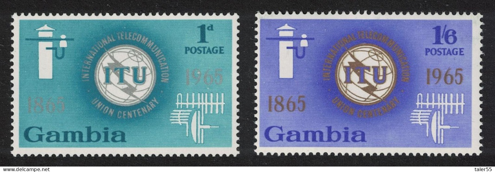 Gambia Centenary Of ITU 2v 1965 MNH SG#228-229 - Gambie (1965-...)