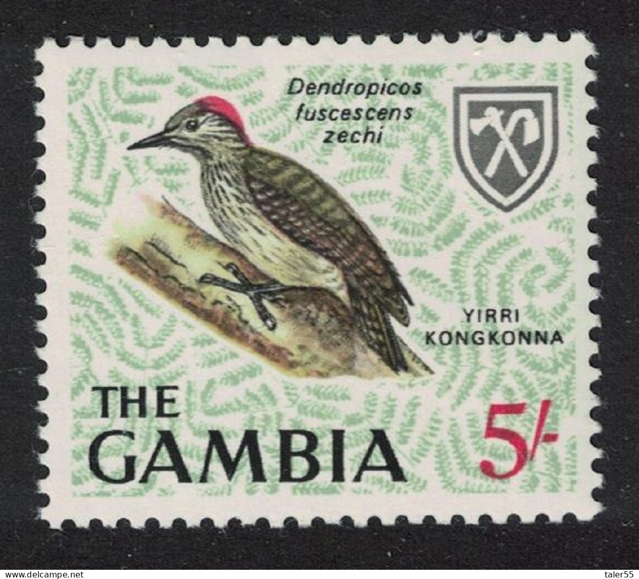 Gambia Cardinal Woodpecker Bird 5Sh 1966 MNH SG#243 - Gambie (1965-...)