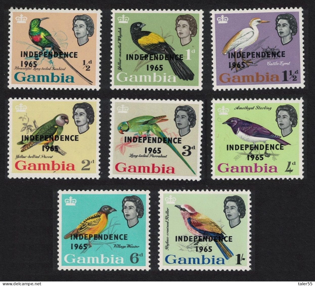 Gambia Birds 8v 1965 MNH SG#215-222 - Gambie (1965-...)