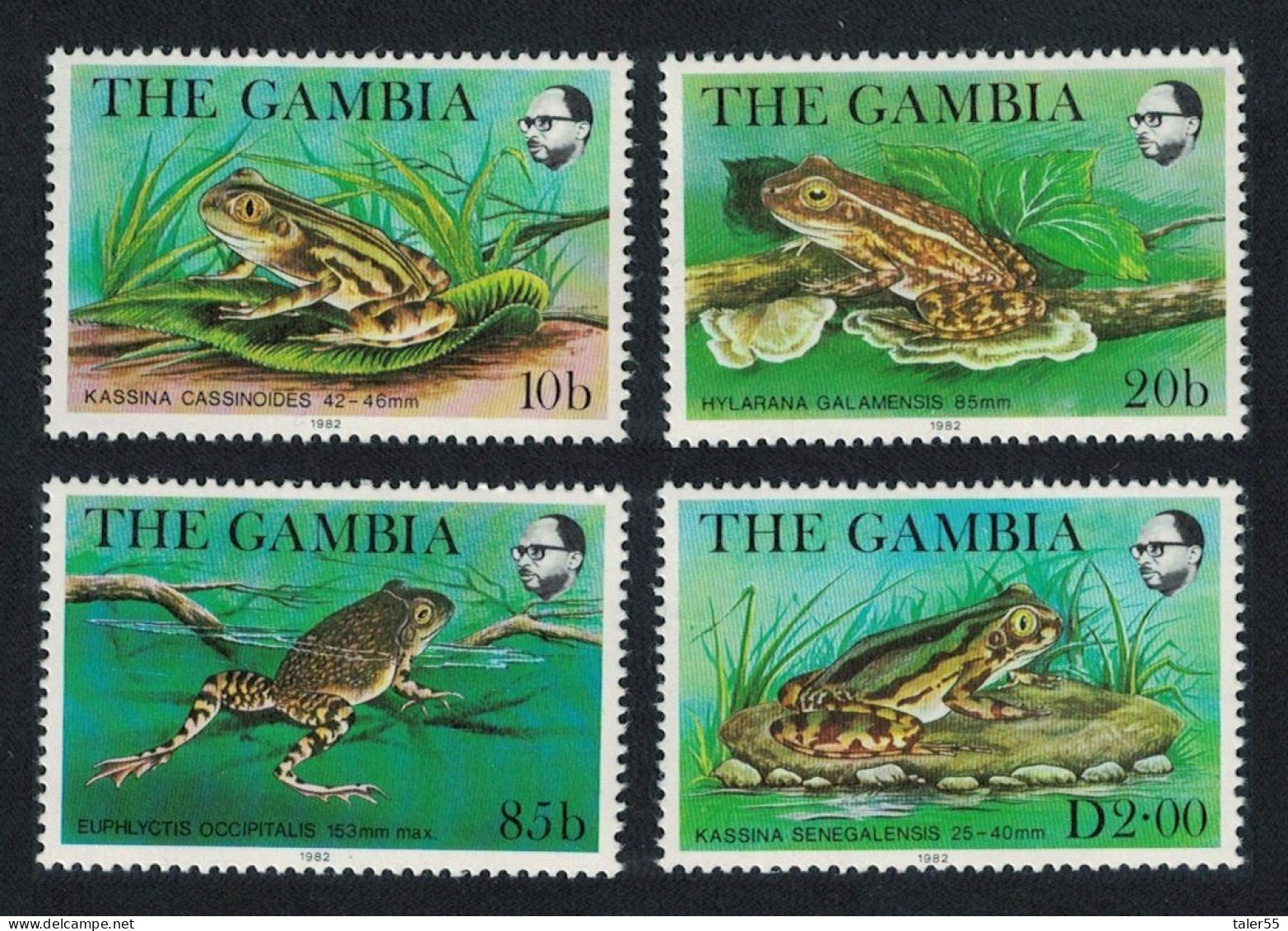 Gambia Frogs 4v 1982 MNH SG#484-487 - Gambia (1965-...)