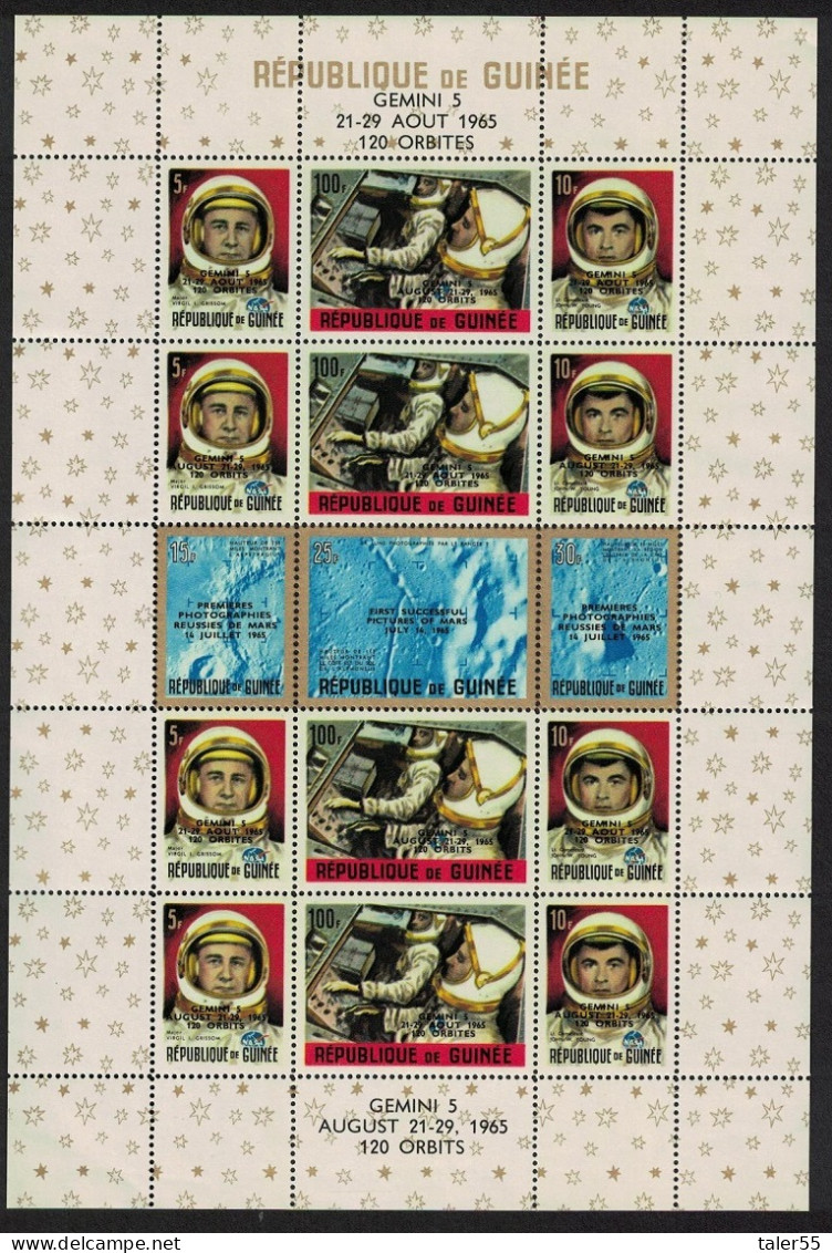 Guinea Space Gemini 5 Pictures Of Mars MS 1965 MNH SG#MS517 - Guinea (1958-...)