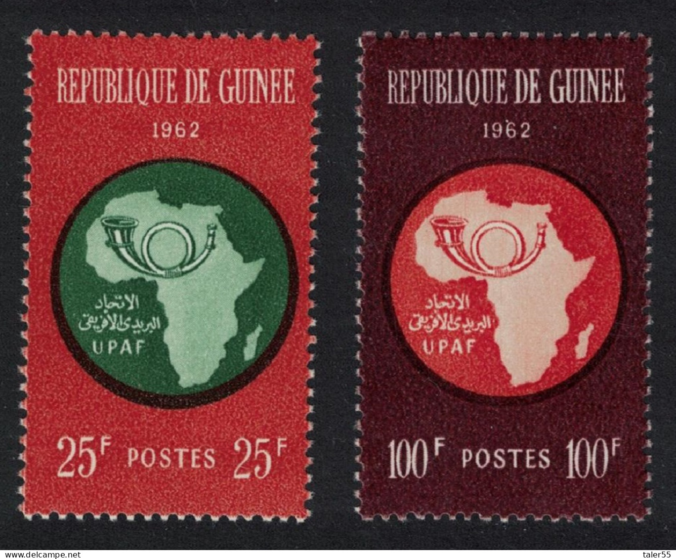 Guinea African Postal Union Commemoration 2v 1962 MNH SG#303-304 - Guinea (1958-...)