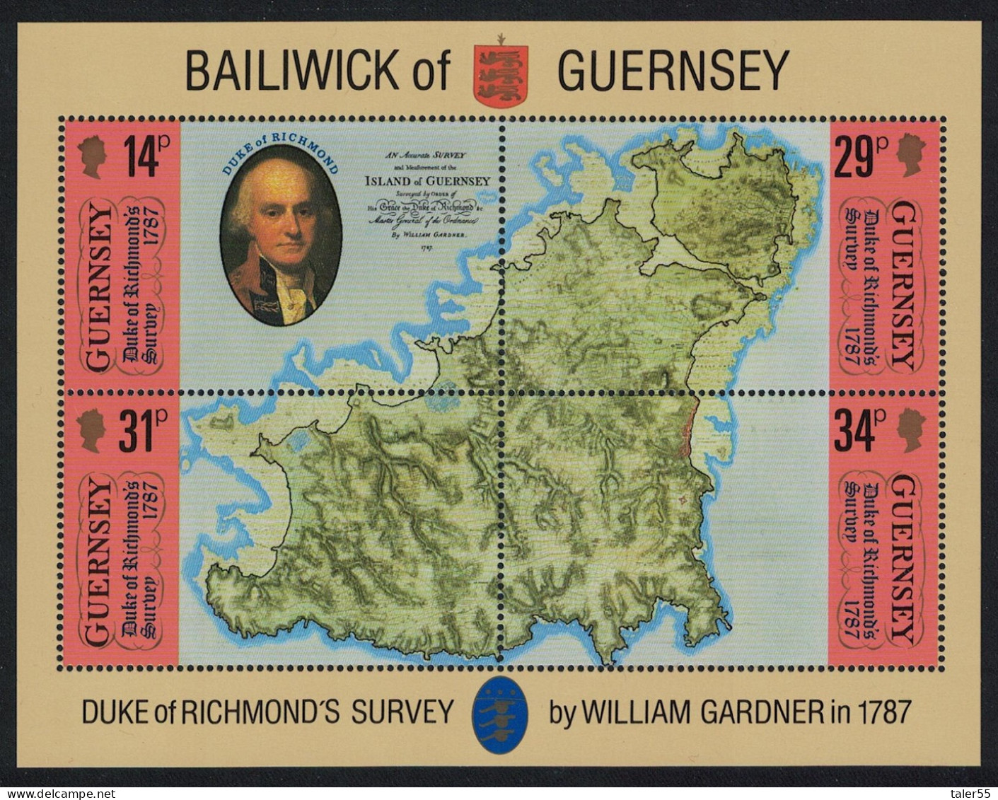 Guernsey Duke Of Richmond MS 1987 MNH SG#MS393 - Guernesey
