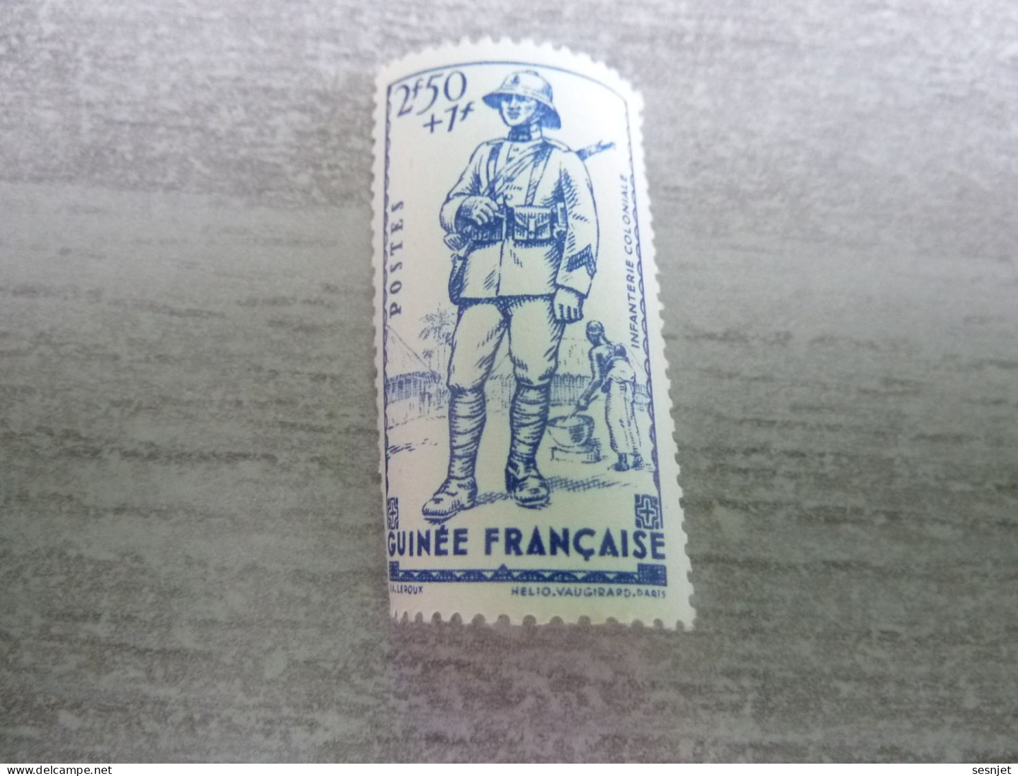 Guinée Française - Infanterie Coloniale - 2f.50+1f. - Yt 171 - Helio Vaugirard Paris - Bleu - Neuf - Année 1941 - - Unused Stamps