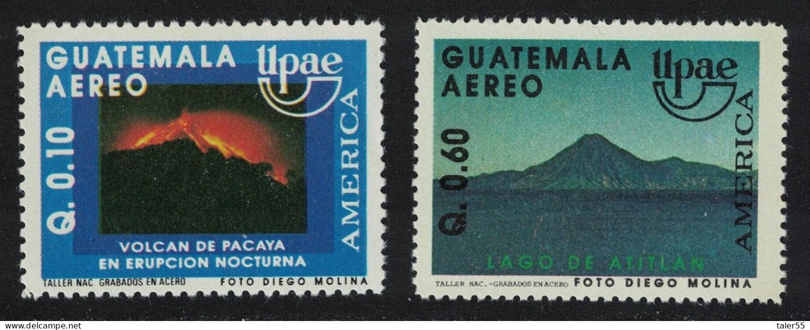 Guatemala Pacaya Volcano Atitlan Lake Natural World UPAEP 2v 1991 MNH SG#1323-1324 - Guatemala