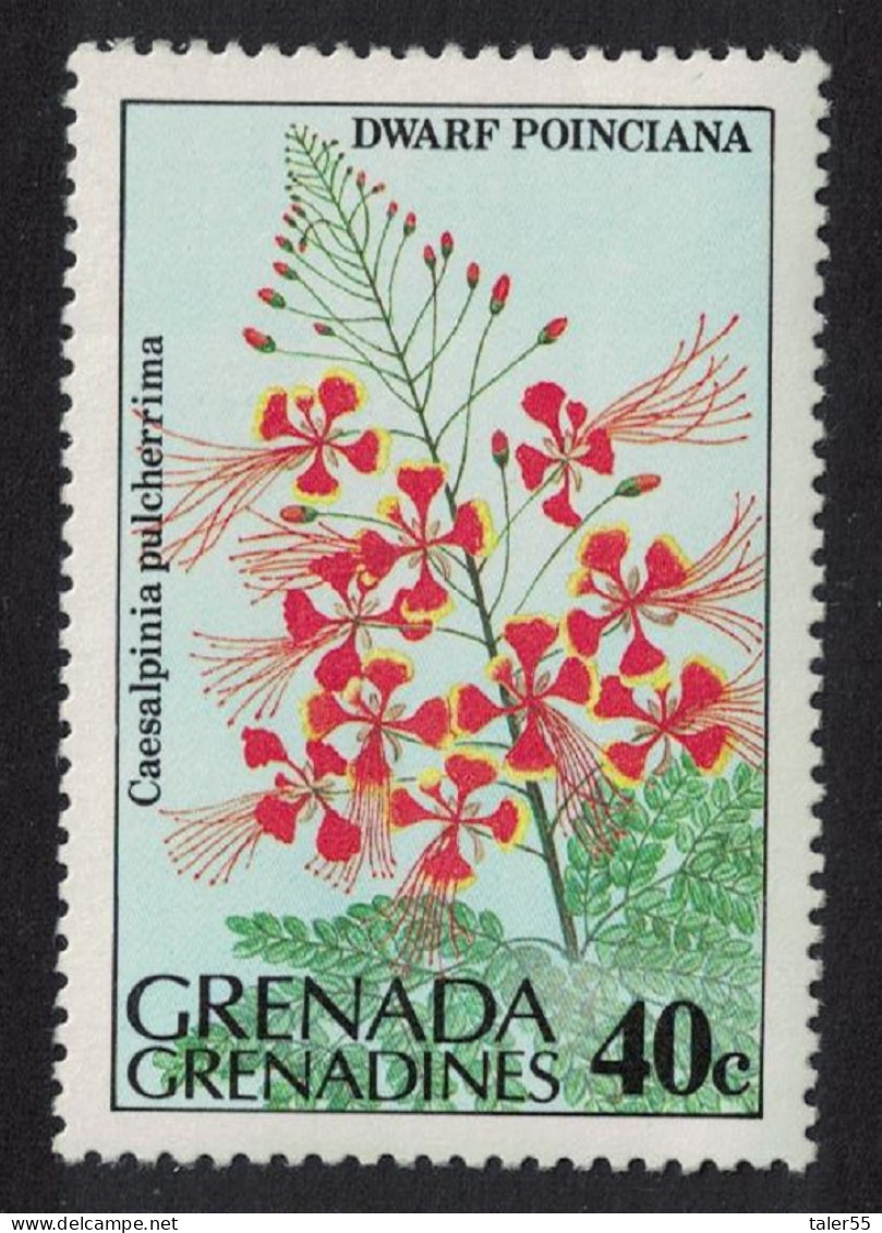 Grenadines Dwarf Poinciana Flower 1984 MNH SG#584 - Grenada (1974-...)