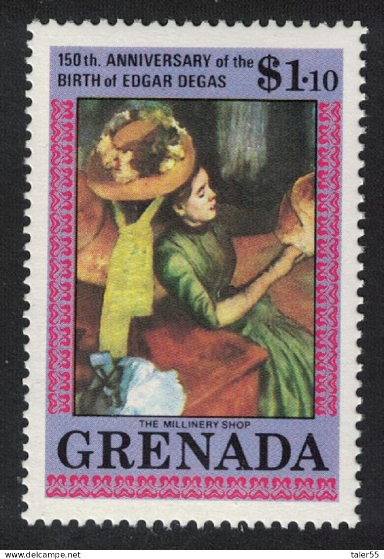Grenada 'The Millinery Shop' Painting By Degas 1984 MNH SG#1354 - Grenada (1974-...)