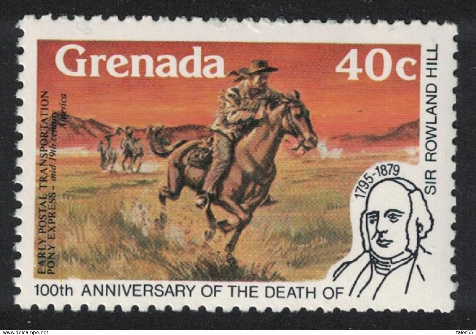 Grenada Pony Express America Mid 19th Century Perf 12 1979 MNH SG#1002 Sc#927 - Grenada (1974-...)