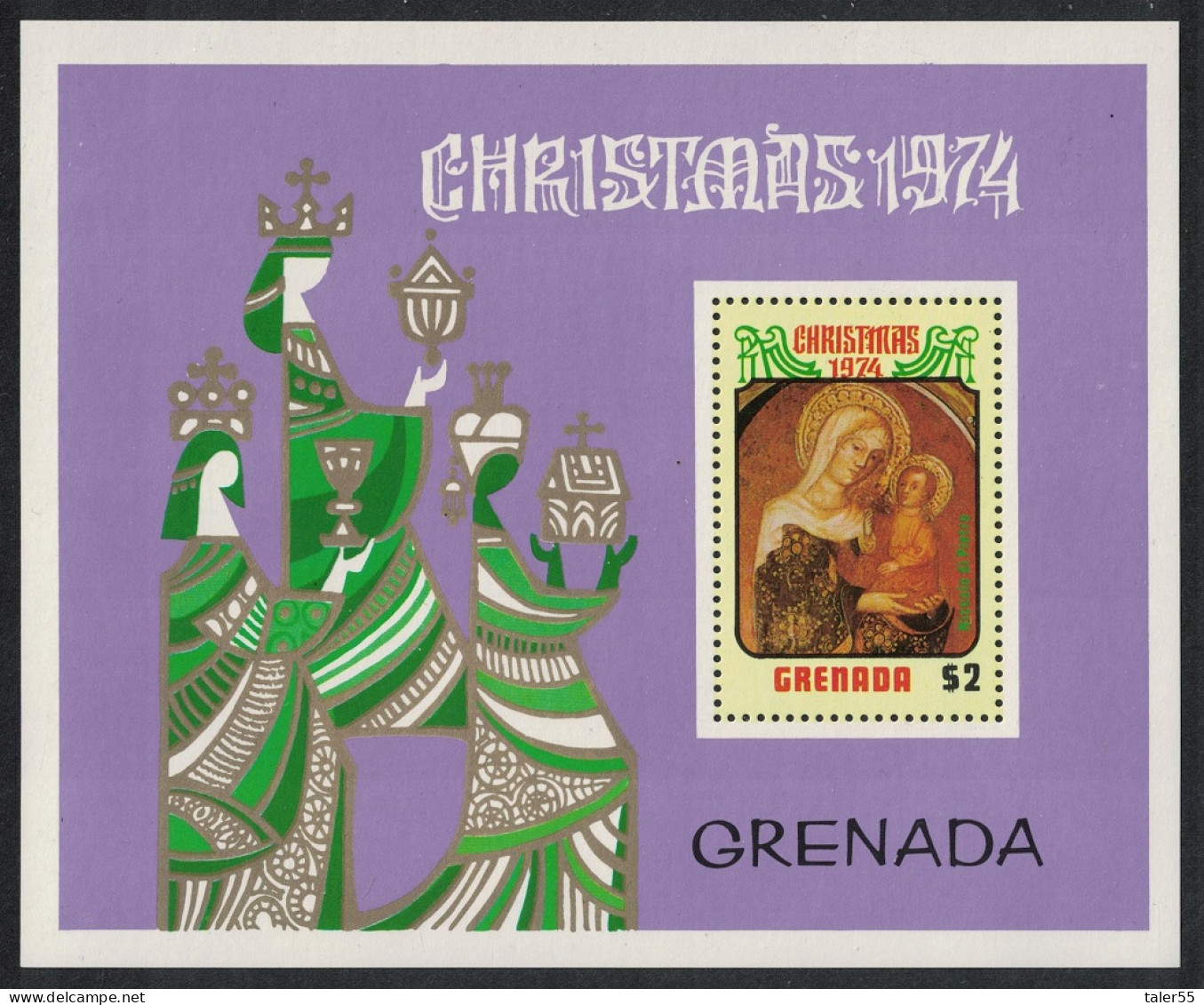 Grenada Christmas 'Madonna And Child' Paintings MS 1974 MNH SG#MS648 - Grenada (1974-...)