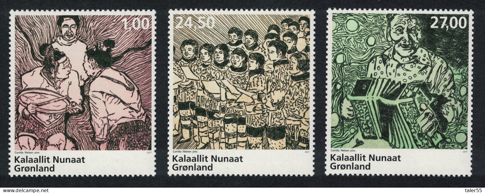 Greenland Greenlandic Music 3v 2017 MNH SG#821-823 - Nuevos