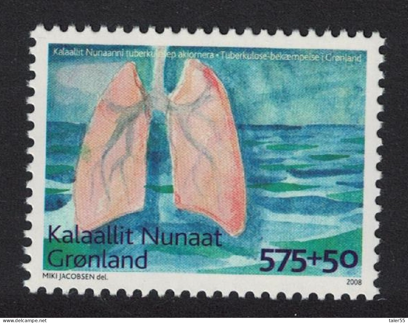 Greenland National Campaign Against Tuberculosis 2008 MNH SG#555 - Unused Stamps