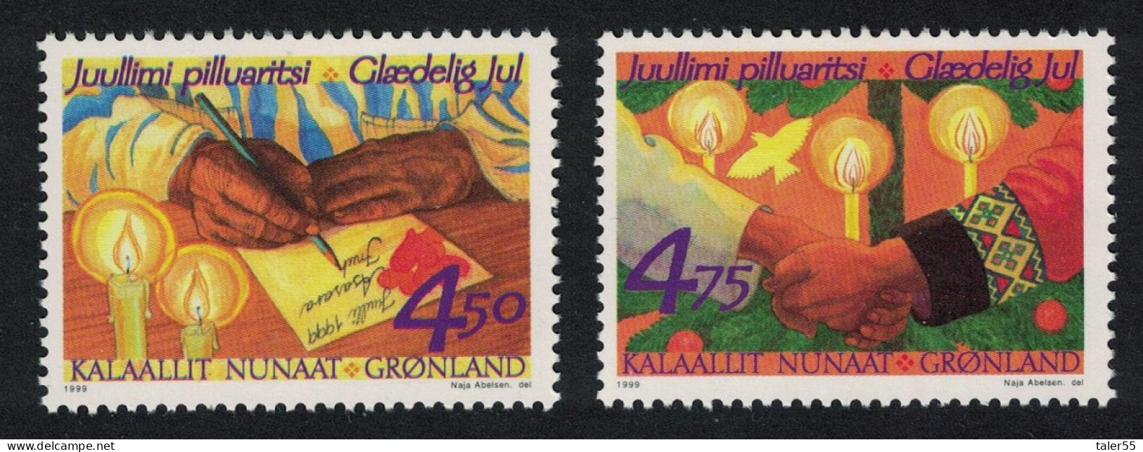 Greenland Christmas 2v 1999 MNH SG#360-361 MI#344-345 Sc#355-356 - Ongebruikt