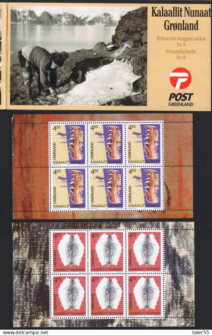 Greenland Cultural Heritage 1st Series Booklet Of 2 Panes 2000 MNH SG#382-383 MI#MH10 Sc#376a+377a - Nuovi