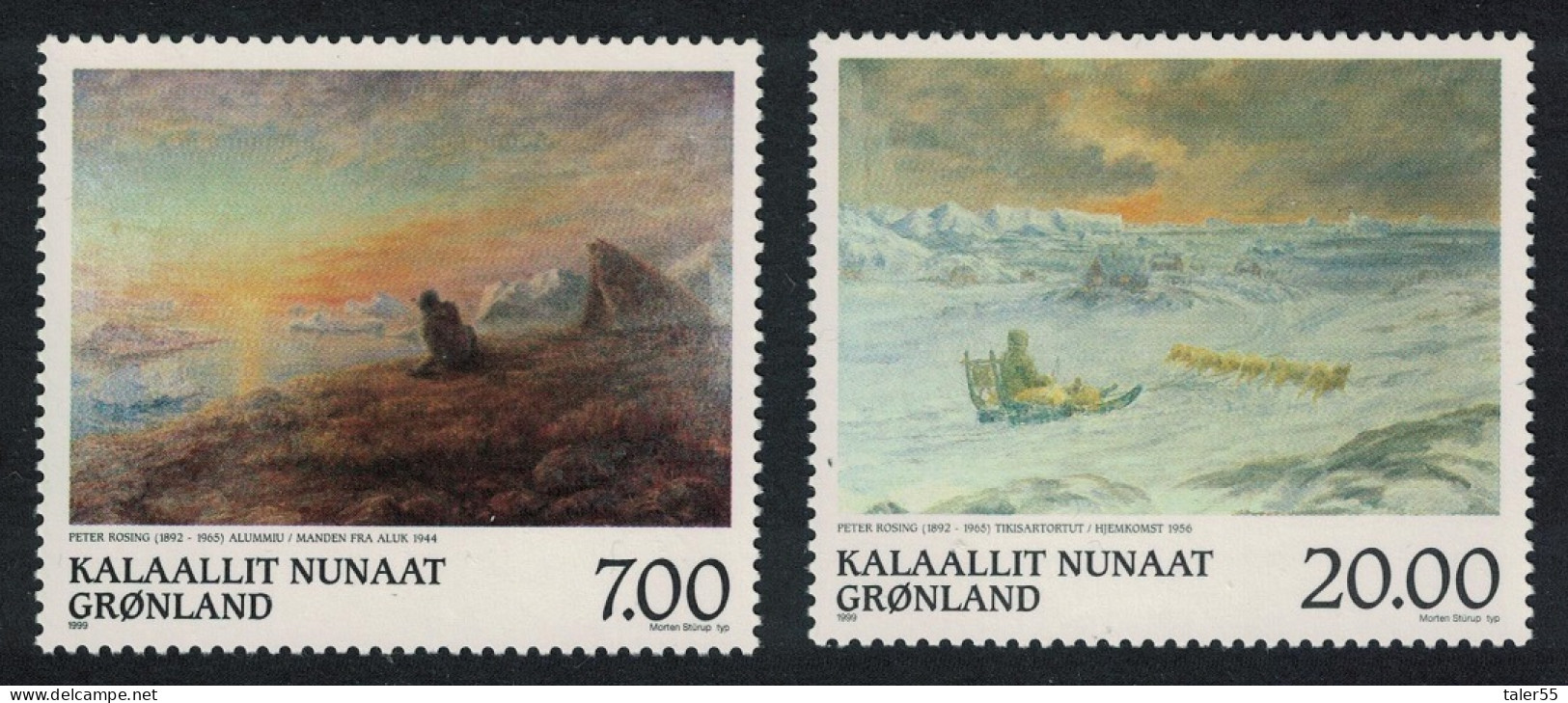 Greenland Paintings By Peter Rosing 2v 1999 MNH SG#353-354 - Ungebraucht