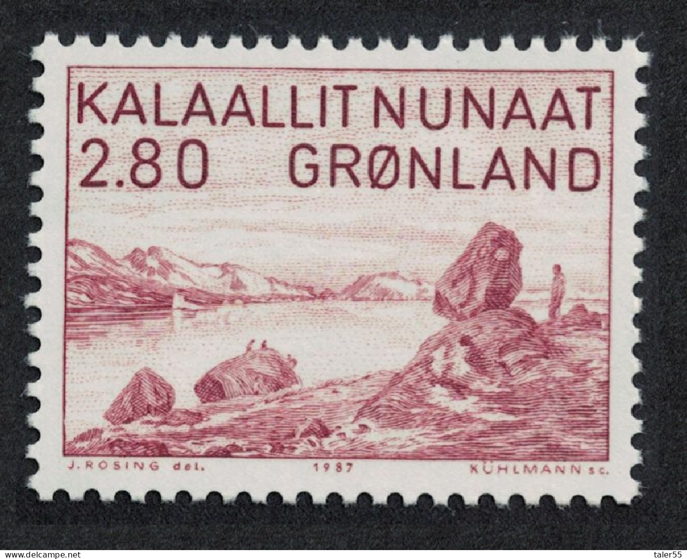 Greenland 'Ammassalik Fjord' Painting By Peter Rosing 1987 MNH SG#170 - Unused Stamps