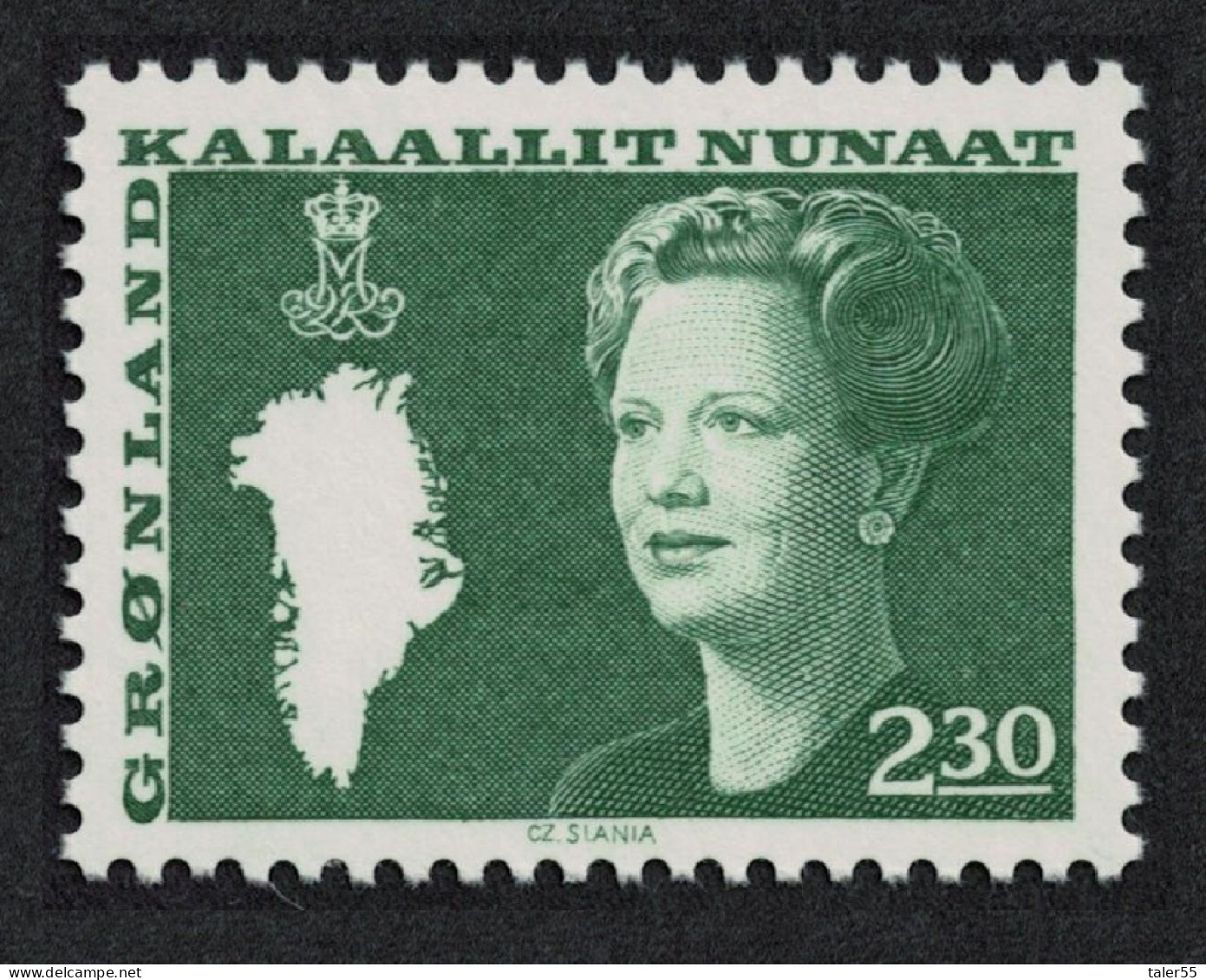 Greenland Queen Margrethe And Map Of Greenland 2k.30 1983 MNH SG#119 MI#141 - Neufs