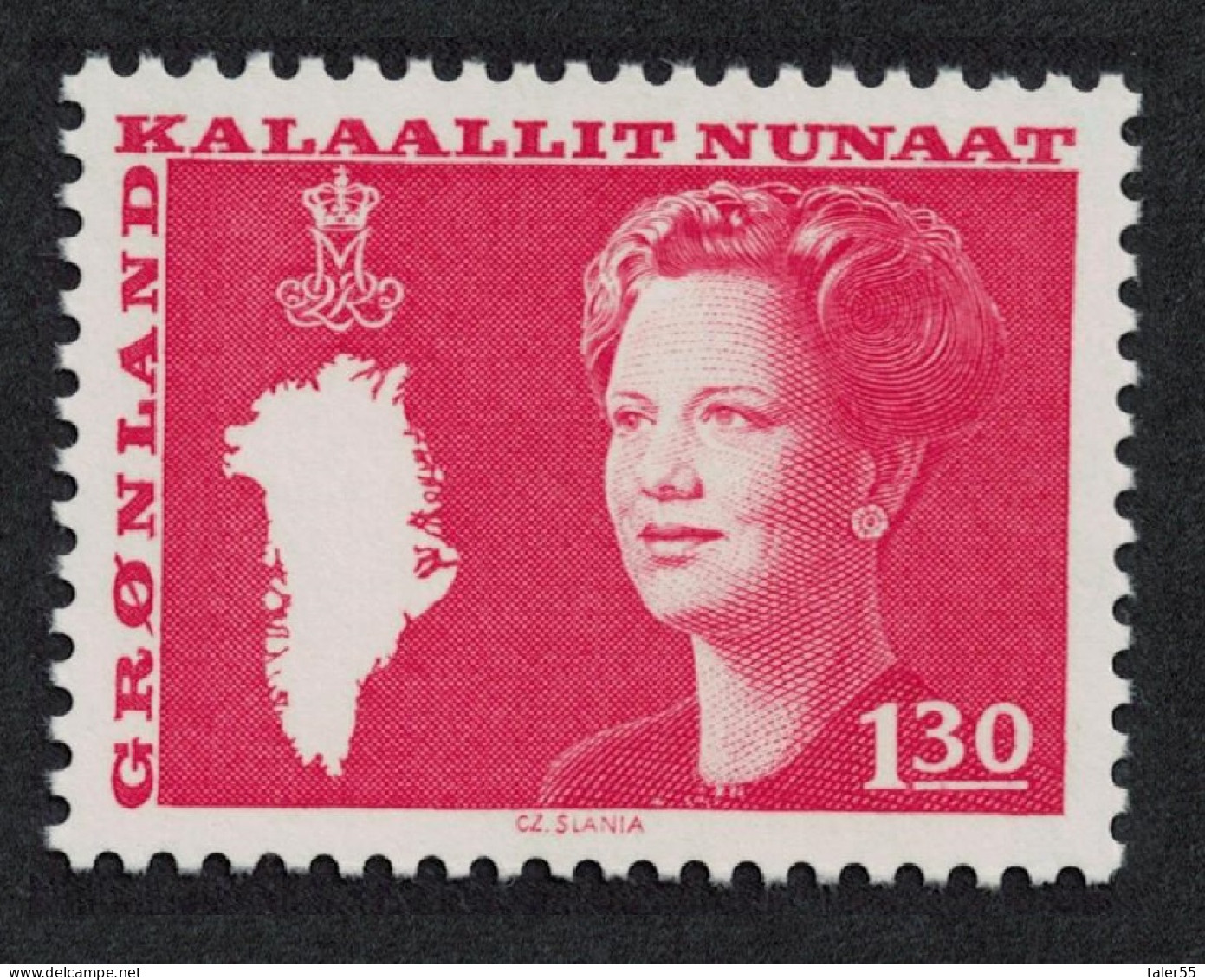 Greenland Queen Margrethe And Map Of Greenland 1k.30 1980 MNH SG#115 MI#121 - Neufs