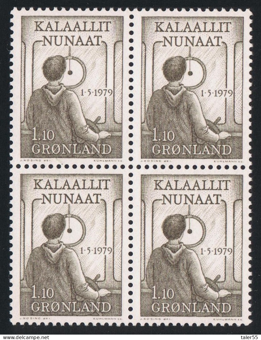 Greenland Internal Autonomy Block 2*2 1979 MNH SG#110 MI#115 Sc#110 - Unused Stamps