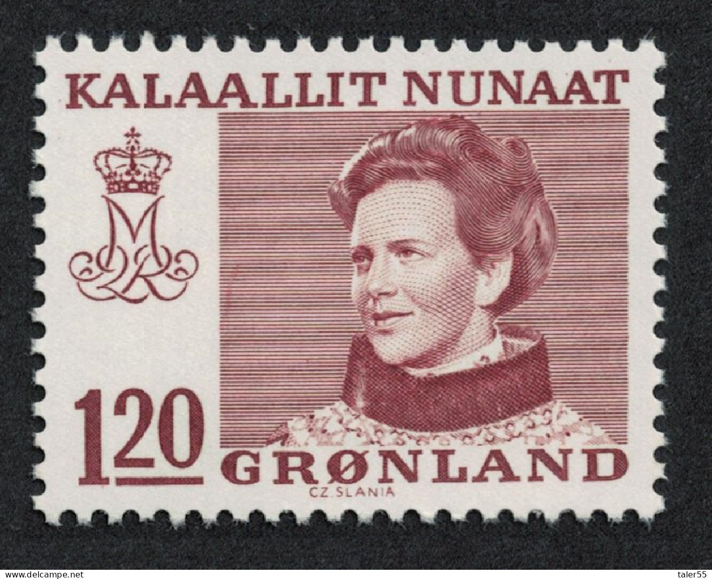 Greenland Queen Margrethe 120 Ore Brown 1978 MNH SG#101 MI#107 - Nuovi