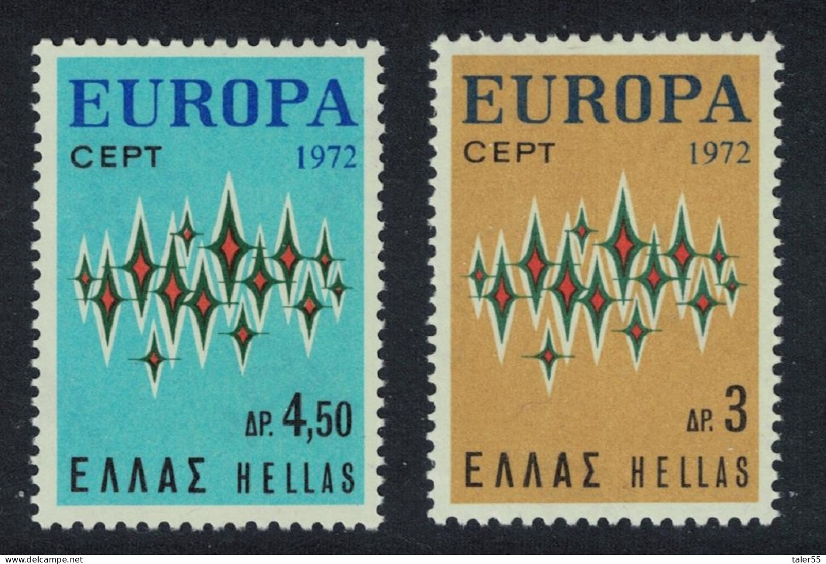 Greece Stars Europa 2v 1972 MNH SG#1208-1209 MI#1106-1107 - Nuevos