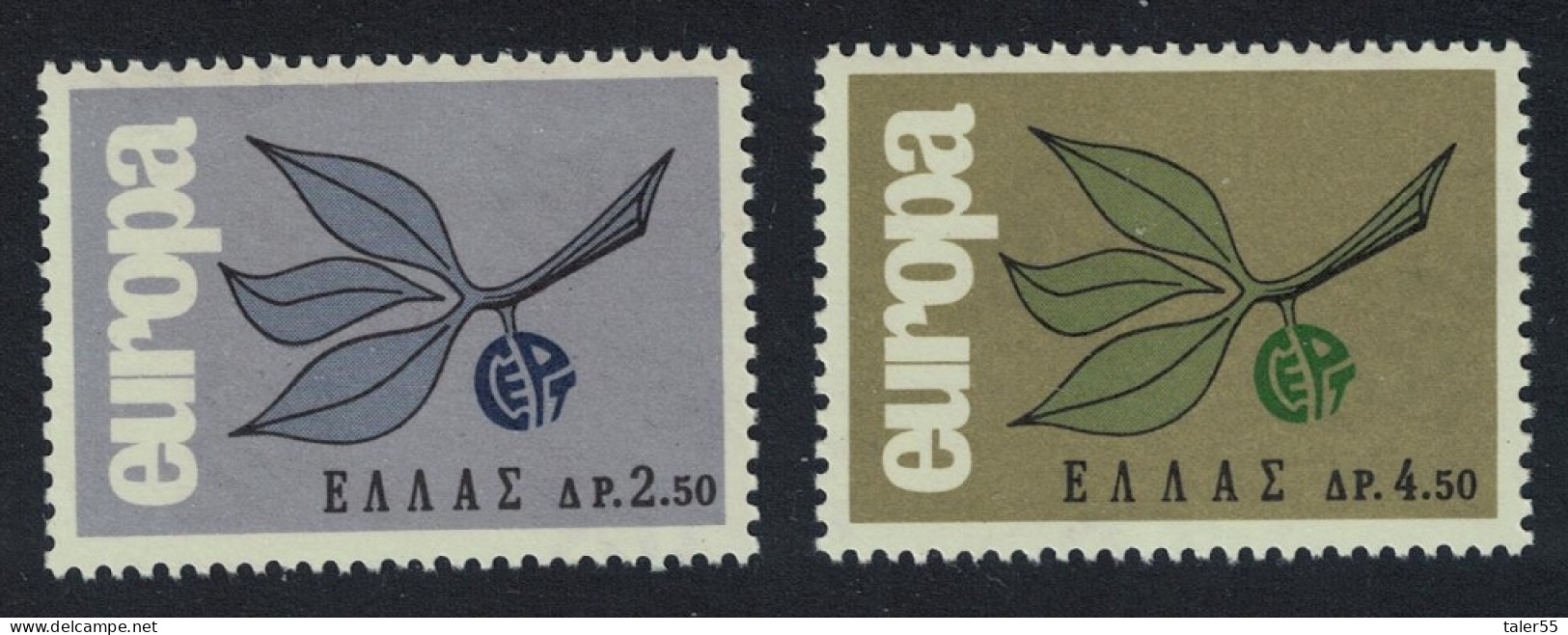Greece Tree Sprig Europa 2v 1965 MNH SG#992-993 MI#890-891 Sc#833-834 - Unused Stamps