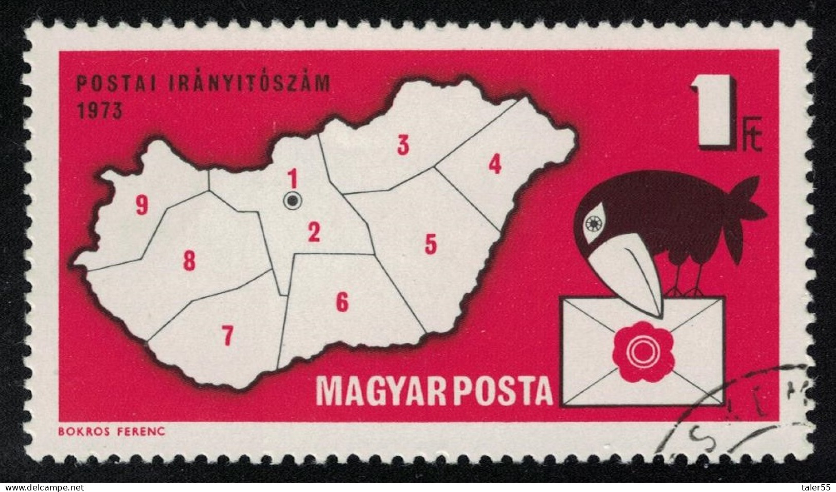 Hungary Bird Introduction Of Postal Codes 1973 Canc SG#2766 - Oblitérés