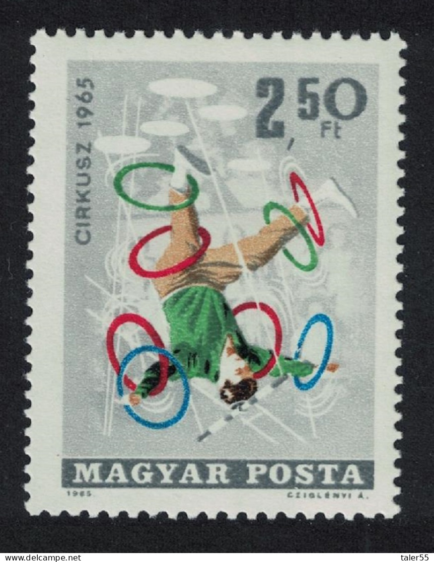 Hungary Acrobat With Hoops 2.50Ft 1965 Canc SG#2100 - Oblitérés