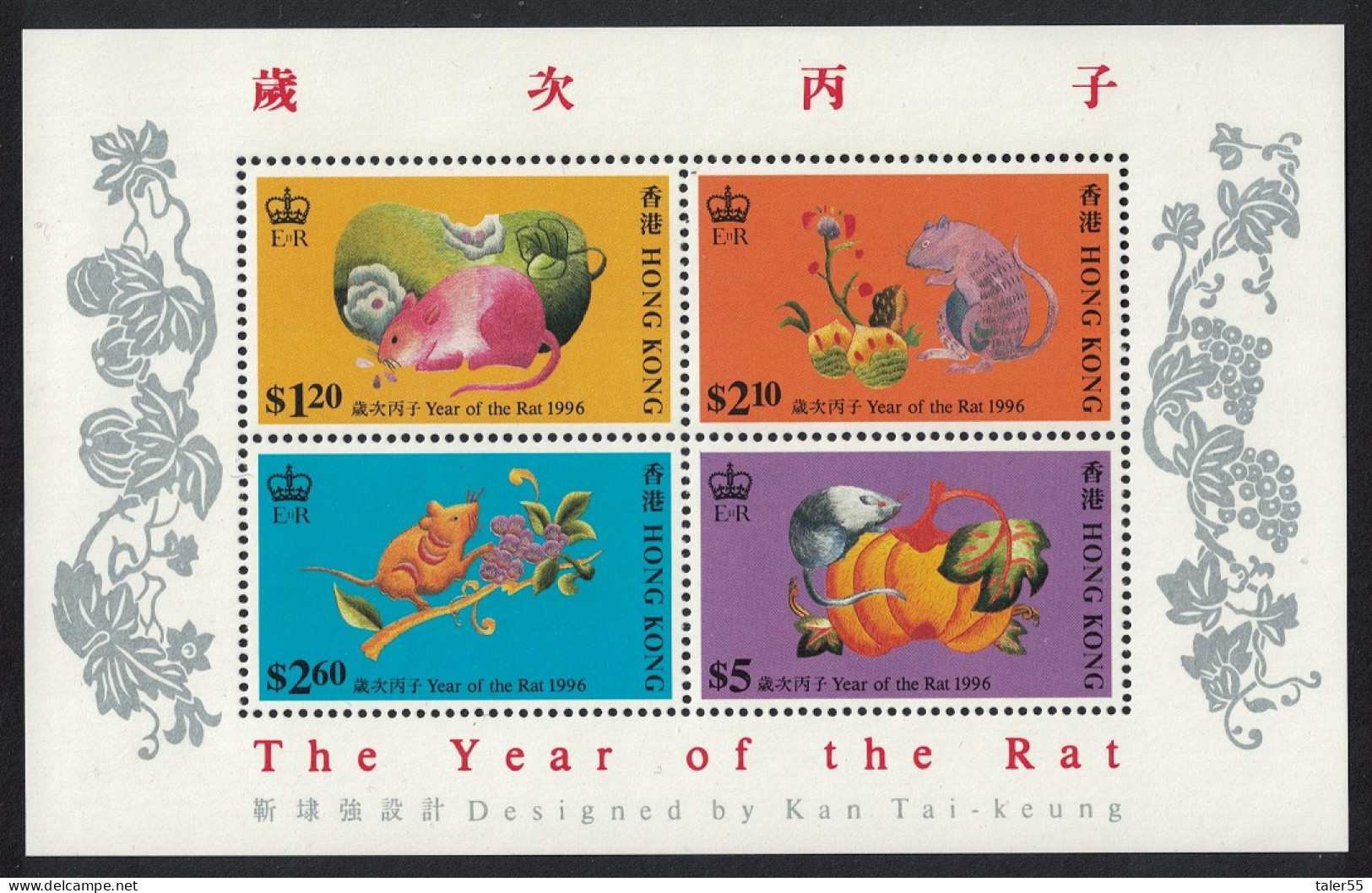 Hong Kong Chinese New Year Of The Rat MS 1996 MNH SG#MS820 - Ungebraucht