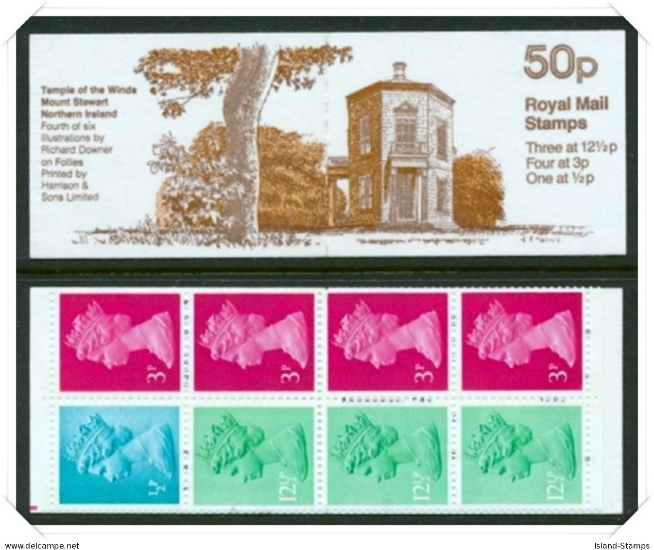 FB20a Follies Series No 4 Temple Of The Winds (50p Folded Booklets) NB1-4 - Booklets