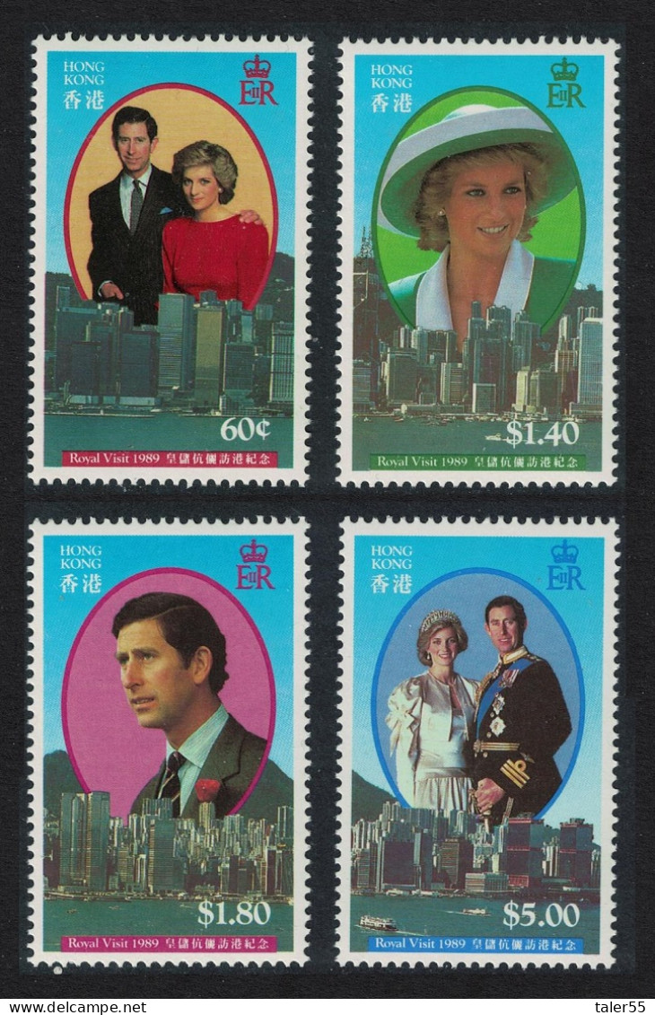 Hong Kong Royal Visit 4v 1989 MNH SG#626-629 - Unused Stamps