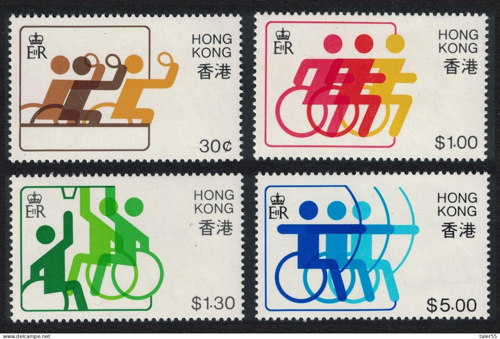 Hong Kong Sport For The Disabled 4v 1982 MNH SG#431-434 - Ongebruikt